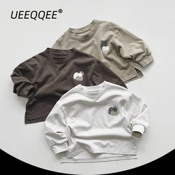 Spring Autumn Children T-Shirts 1-8Y Boys Cotton Print Long Sleeve T Shirts Korean Tops Tees Toddler Wear Tshirts Kids Clothing