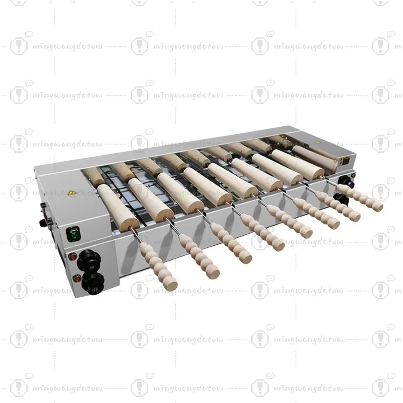 Commercial Chimney Cake Machine Single Double Layer Horizontal Stainless Steel Electric Donut Cone Baking Oven for Bakery