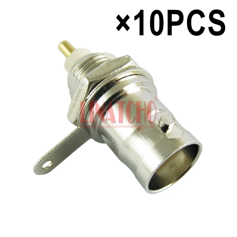 10PCS BNC Female Connector Antenna Socket with Nut Walkie Talkie BNC Jack