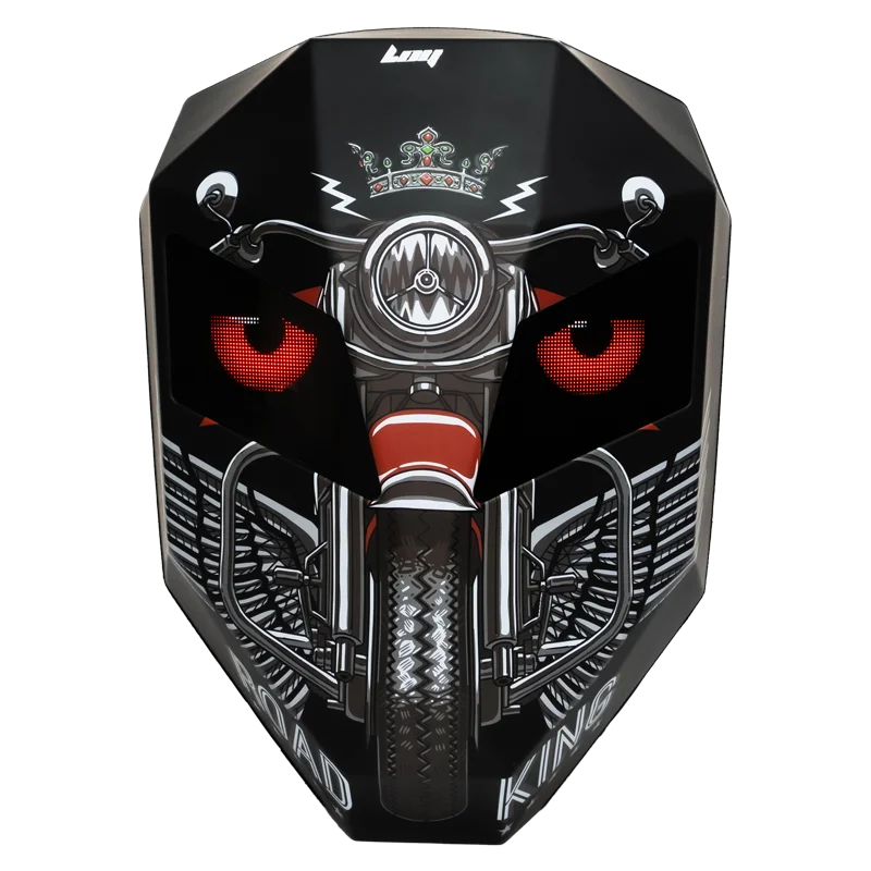 Rider Motorcycle LED Backpack Light Bluetooth School Bag Hardshell Motorcycle Riding Full Helmet Backpacks Rugzak