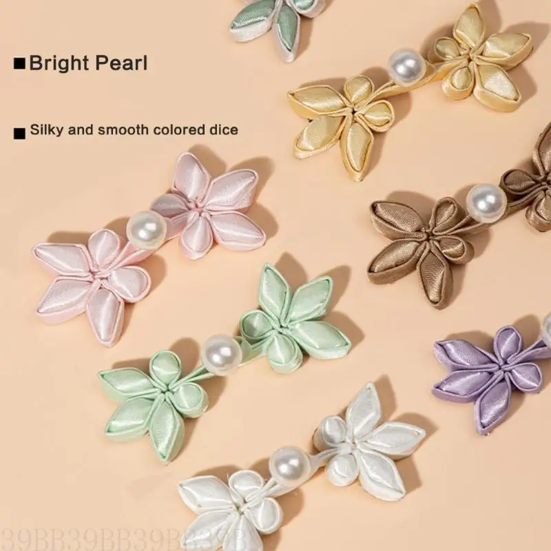 

10/500pcs Cheongsam Buckle Jade Bead Flower Bud Buttons Hand Woven Buttons for Clothing Clothing and Decorative Button