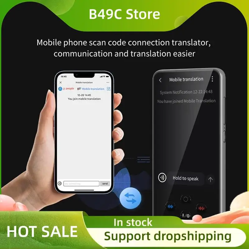 

B49C S85 Pro Wi-Fi-переводчик 138-язычный онлайн-умный переводчик записи Chatgpt Голосовая поддержка фотографий Групповой язык