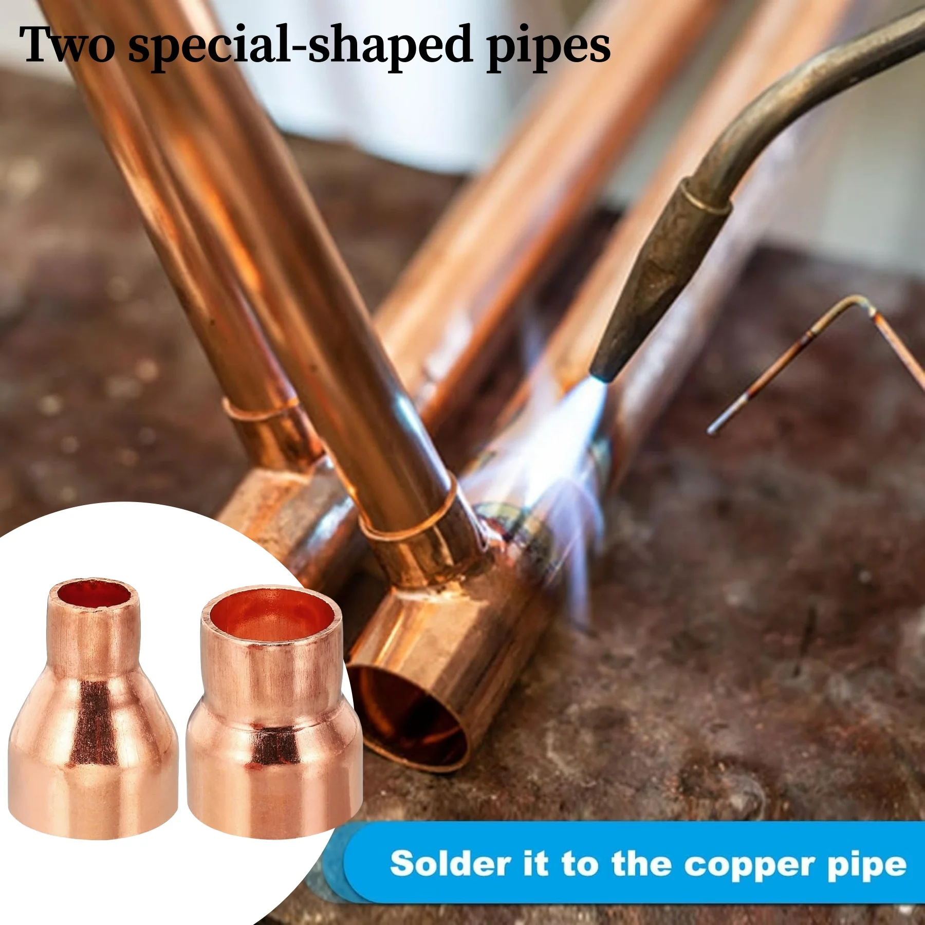 Bronze Coupling Pipe Fitting with Pressure for HVAC Refrigeration System Welding Accessory Two-Way Branch Connector