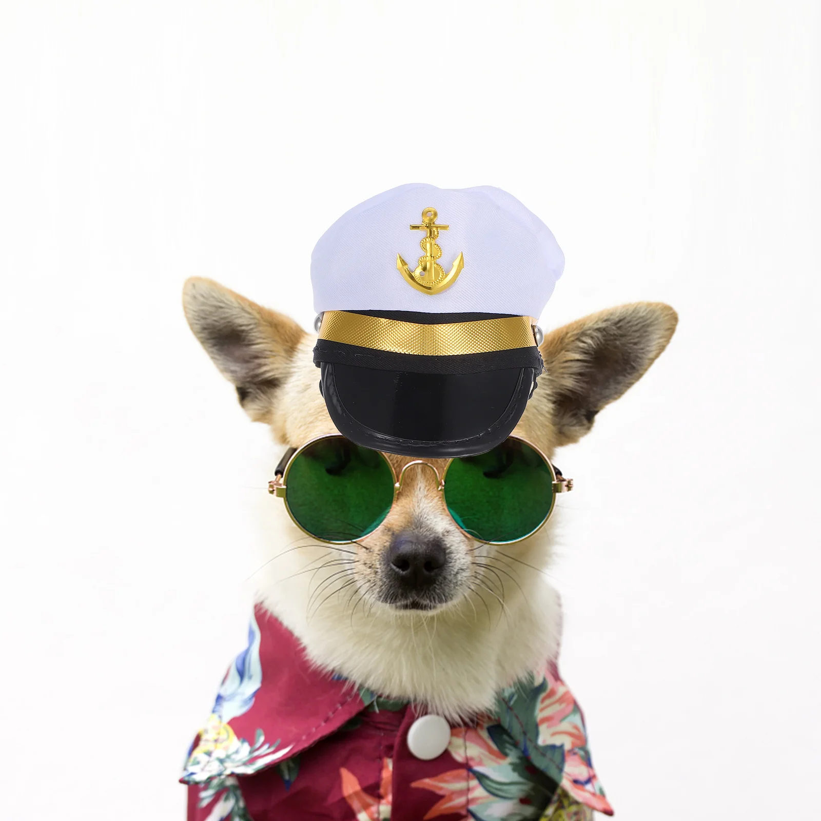 

Funny Pet Hat Headpiece Cat Dog Puppy Sailor Cosplay Adjustable Headgear for Party Photo Shoot Dress Up Costume
