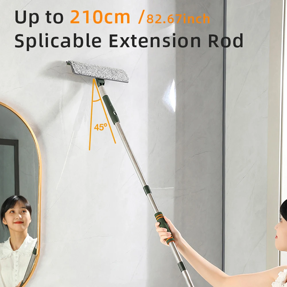 Extended Window Cleaning Tool Glass Cleaner Mop Rotatable Window Cleaning Brush Set Bathroom Floor Clean Ceiling Dusting FUT203