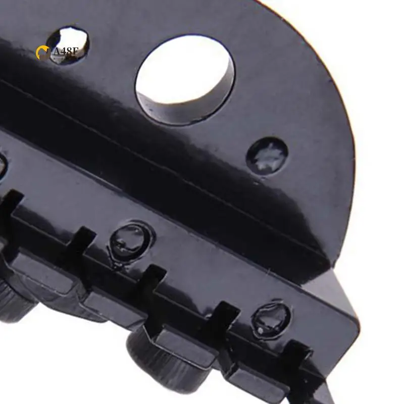 

A48F-1 Set 6 String Saddle Headless Guitar Bridge Tailpiece Black For Electric Guitar Parts Replacement