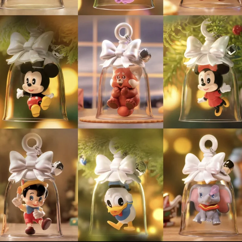 Disney Anime 100th Anniversary Blind Box Bell Dingling Series Stitch Mystery Box Toys Kawaii Judy Lotso Figure Christmas Gift