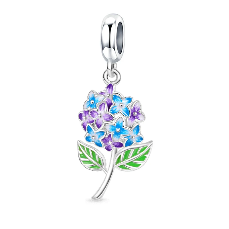 2024 New 925 Sterling Silver Hot Sale Lucky Four-Leaf Clover Flower Dangle Beads  Fit Pendant Charms Bracelet  DIY Jewelry Gift