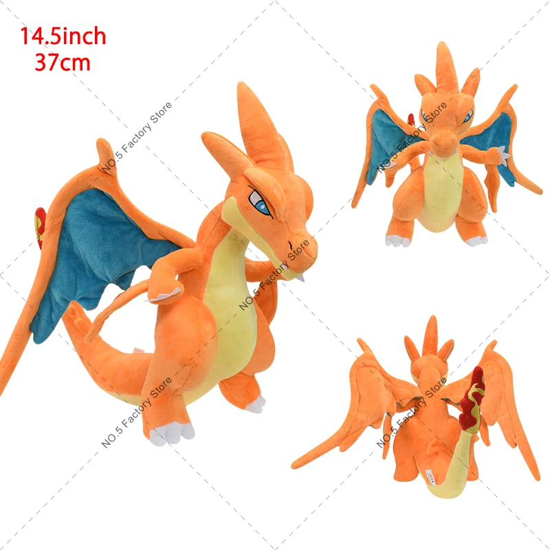 18 Stile Glänzende Glurak-Plüschtiere Pokemon Mega Evolution X & Y Glurak Weiche Stofftiere Spielzeugpuppe Geschenk für Halloween – Detail 11