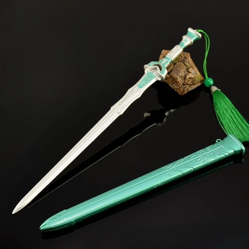 30cm 신규 게임 피규어 주변기기 모예 검 금속 공예 소품 모델 데스크탑 장식품 소년 생일 선물 장난감