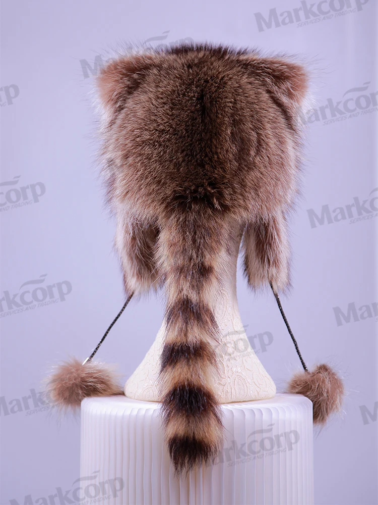 Markcorp New Fur Children's Hat Boys and Girls Trendy Tail Accessories Fur Hat