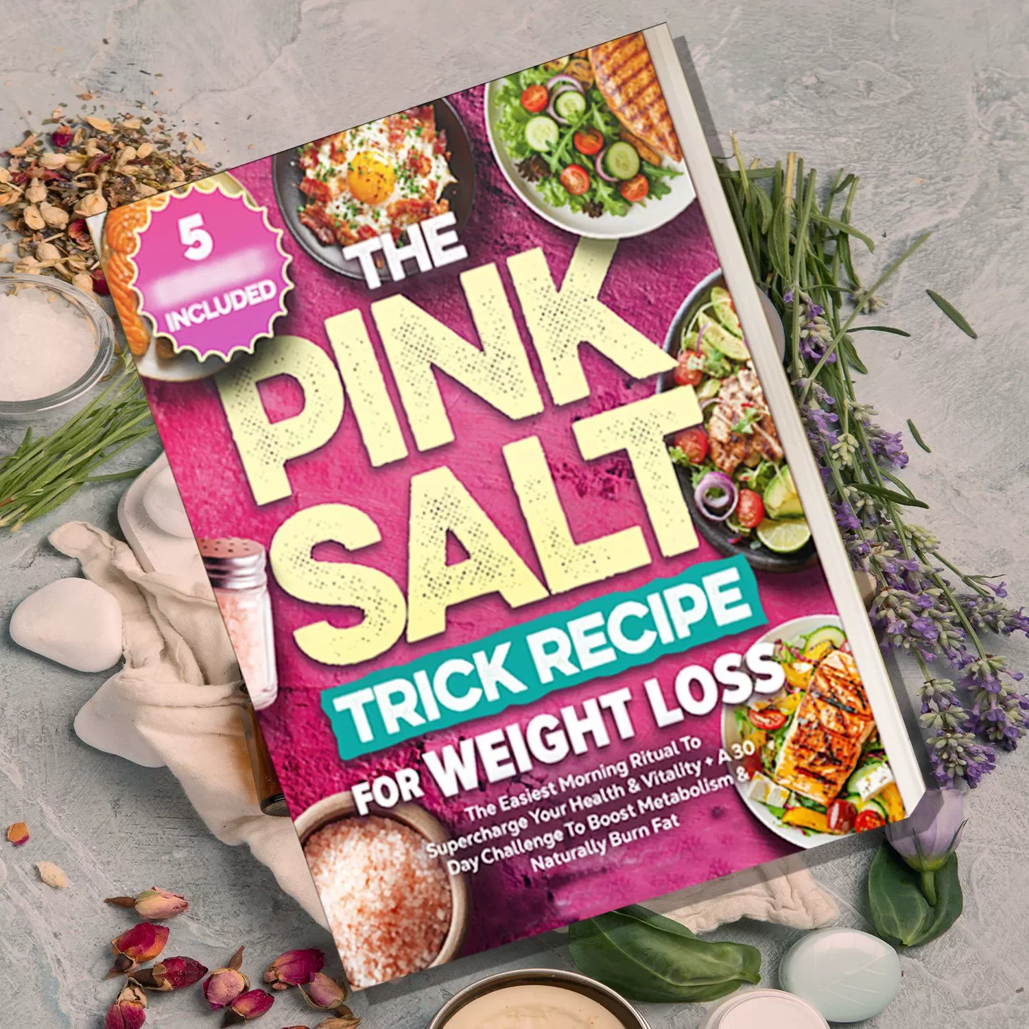 

28-Day Pink Salt Diet Plan Book & Cookbook Fat-Burning Recipes Metabolism Boost Craving Control Healthy Weight Managemen
