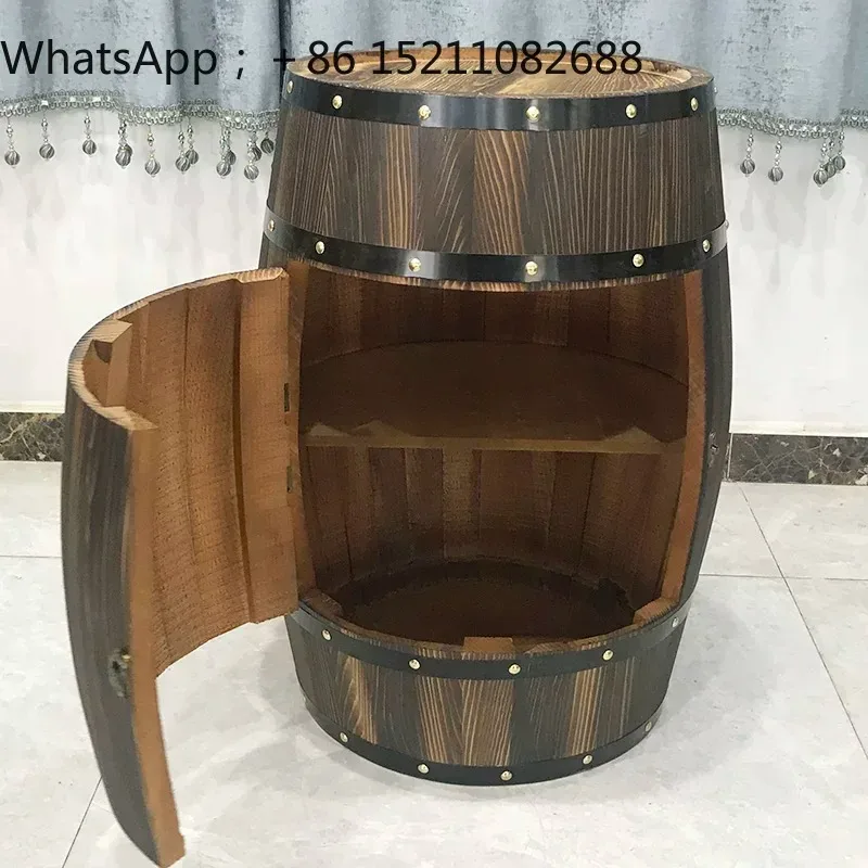 SCY oak opener wine barrel solid wood wine storage wooden barrel winery decorative barrel