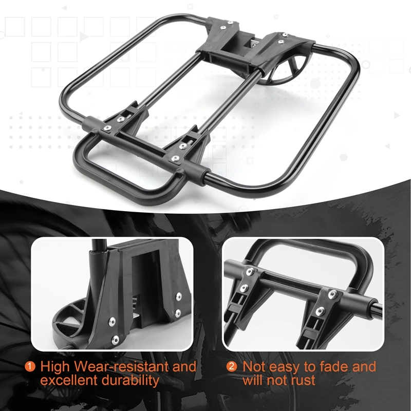 Upgrade Folding Bike S-Bag C-Bag Alloy Front Rack Schoolbag Rack Backpack Rack Row Skeleton Basket For Brompton Parts