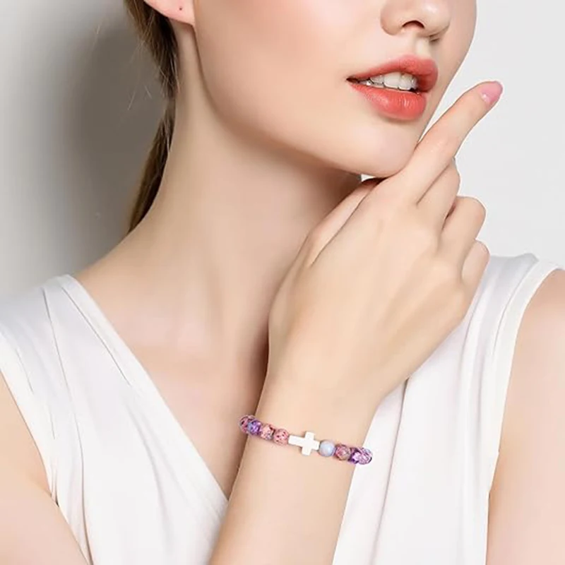 سوار دائري أنيق من حجر الإمبراطور الطبيعي للنساء والرجال في الفصول الأربعة كتلة ألوان ملونة للجنسين