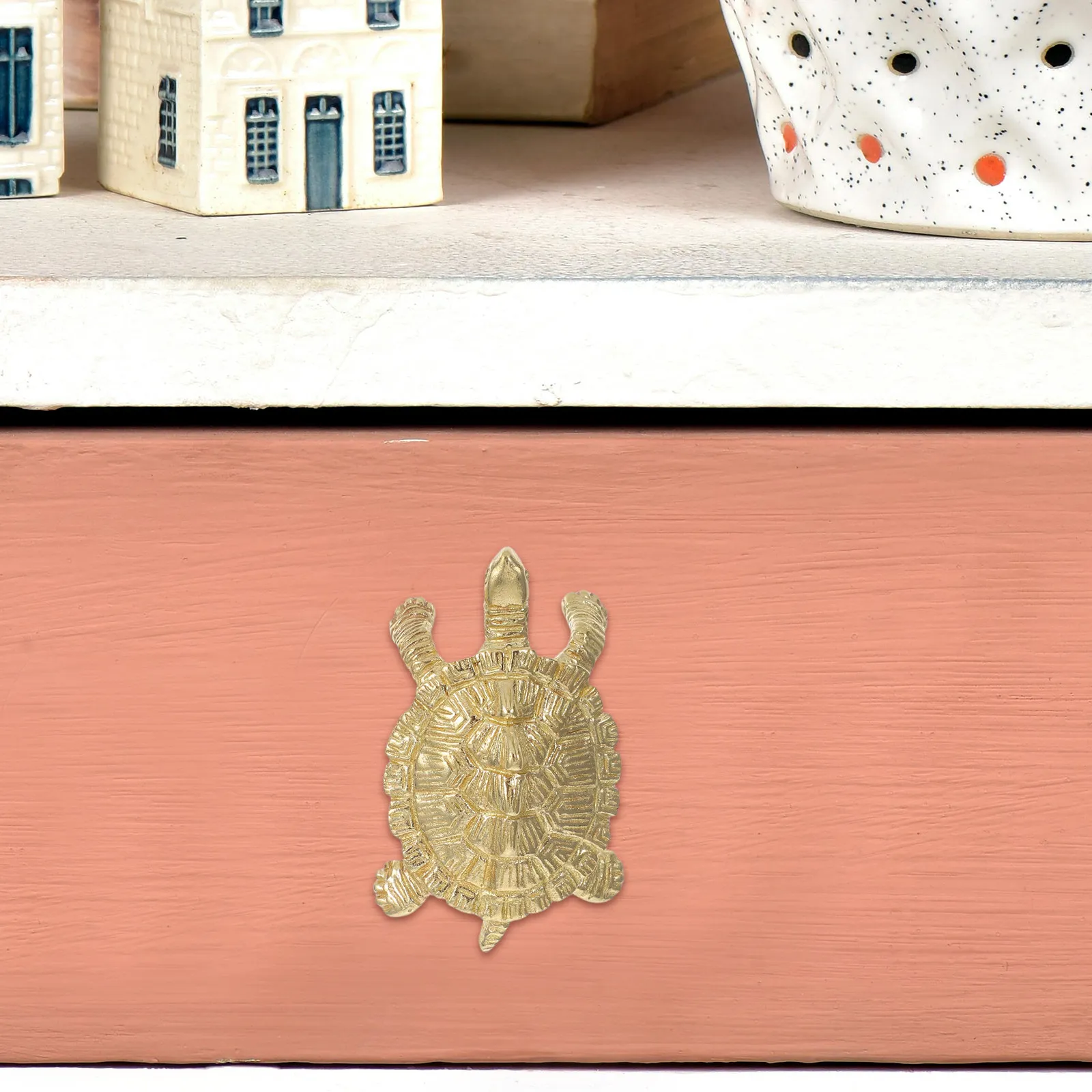 Brass Turtle Door Handle Creative Chinese Style Animal Cabinet Knob Smooth Drawer Wardrobe Pull Decorative Furniture