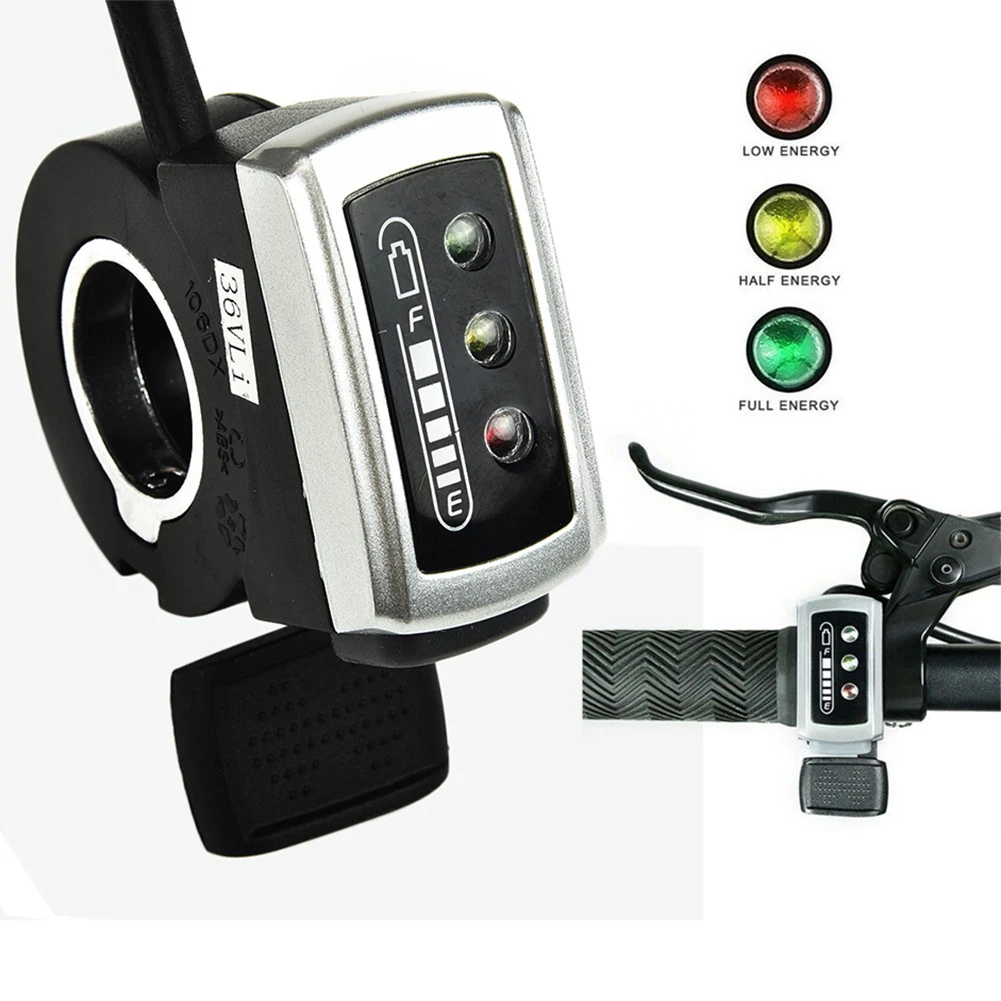 

24 В 36 В 48 В 60 В 106DX дроссельная заслонка для большого пальца для электрического велосипеда с переключателем, состояние батареи, ручка дроссельной заслонки, акселератор