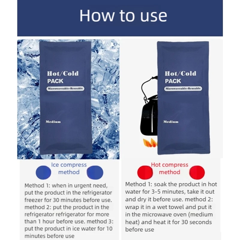 قابلة لإعادة الاستخدام الباردة الساخنة هلام حزمة الانتعاش مرنة الكنتوري تصميم النايلون الملمس مناسبة للركبتين المرفقين الكبار الاطفال استخدام 69HD