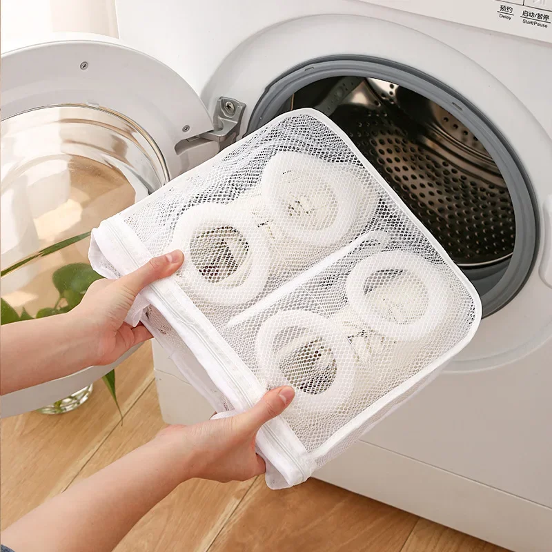 Mesh Laundry bag Washing Machine Shoes Bag Travel Storage bags Portable Anti-deformation Protective Clothes organizer