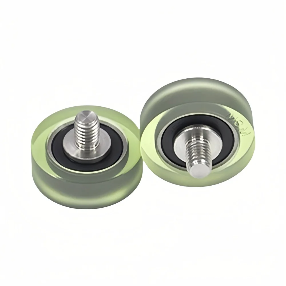 UMBH Bearing with Screw Polyurethane Wheel Rubber Guiding Wheel Silent Wear-resistant Random Color for E-commerce SEO
