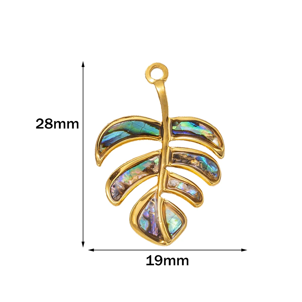 2 Stück Ocean Series 304 Edelstahl & Muschel Charms für DIY Schmuckherstellung Goldfarbe Meeresschildkröte Tier Muschel Anhänger Halskette