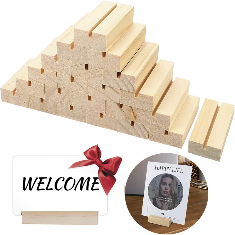 Tischkartenhalter aus Holz, Foto- und Bildständer, Tischnummern-Menükartenhalter für Hochzeiten, Bankette, Restaurants, Partys