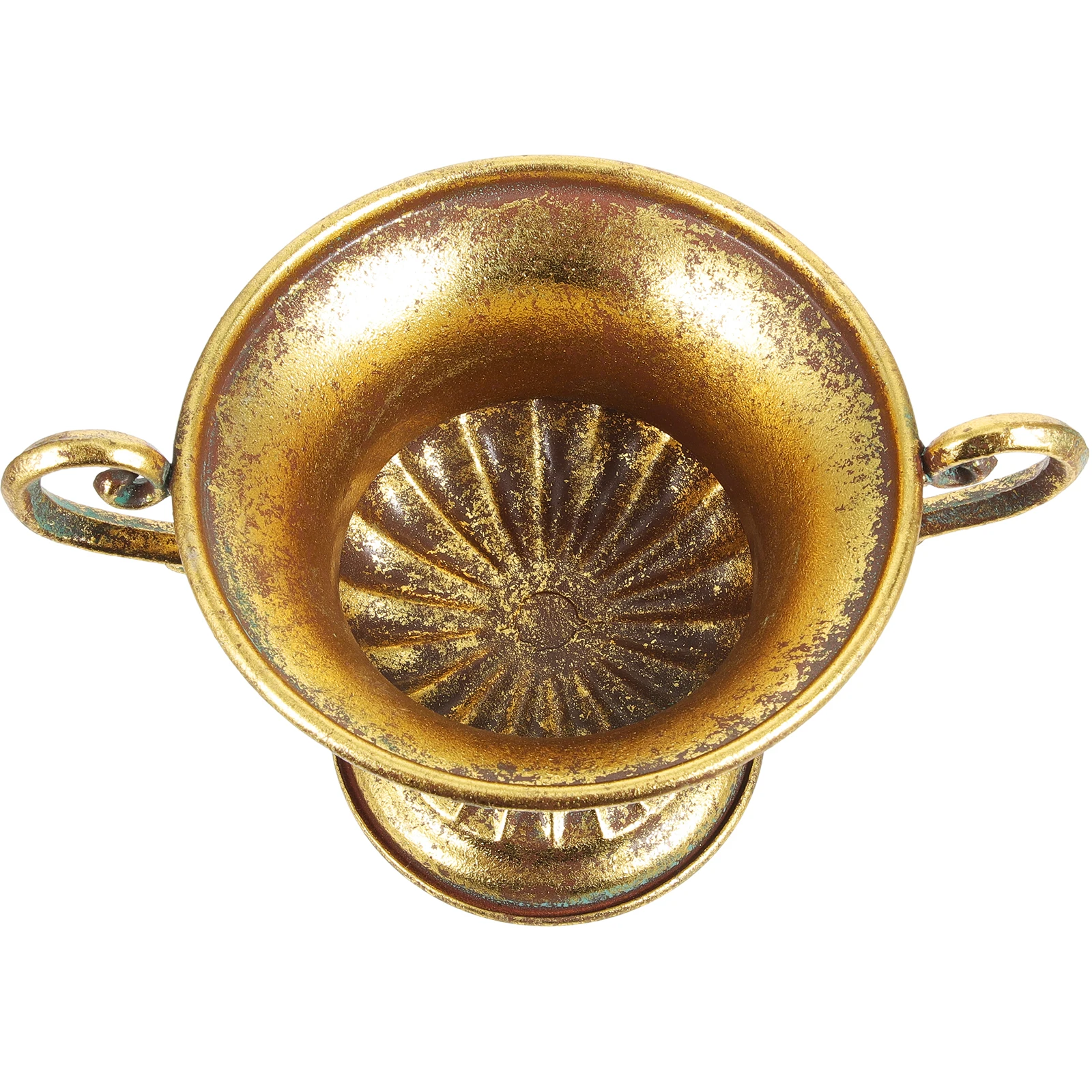 

Vintage Metal Flower Pot Gold Vase for Flowers Home Decor Retro Iron Planter Urn Stylish Craftsmanship