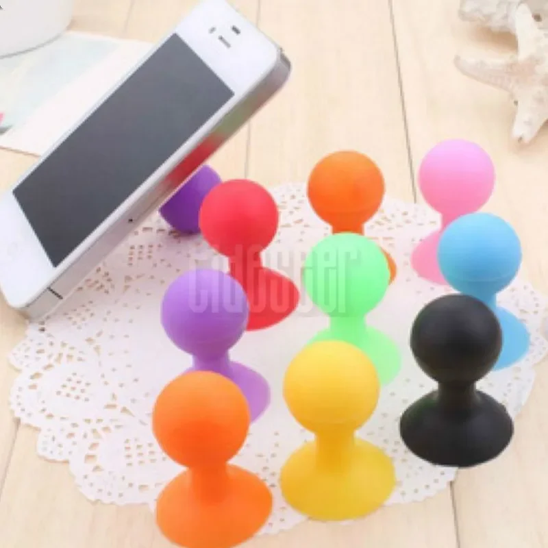 2000pcs Colorful Silicone Octopus Sucker Ball Stand Holder for iPhone Samsung Xiaomi Redmi Huawei Mobile Phone Holders