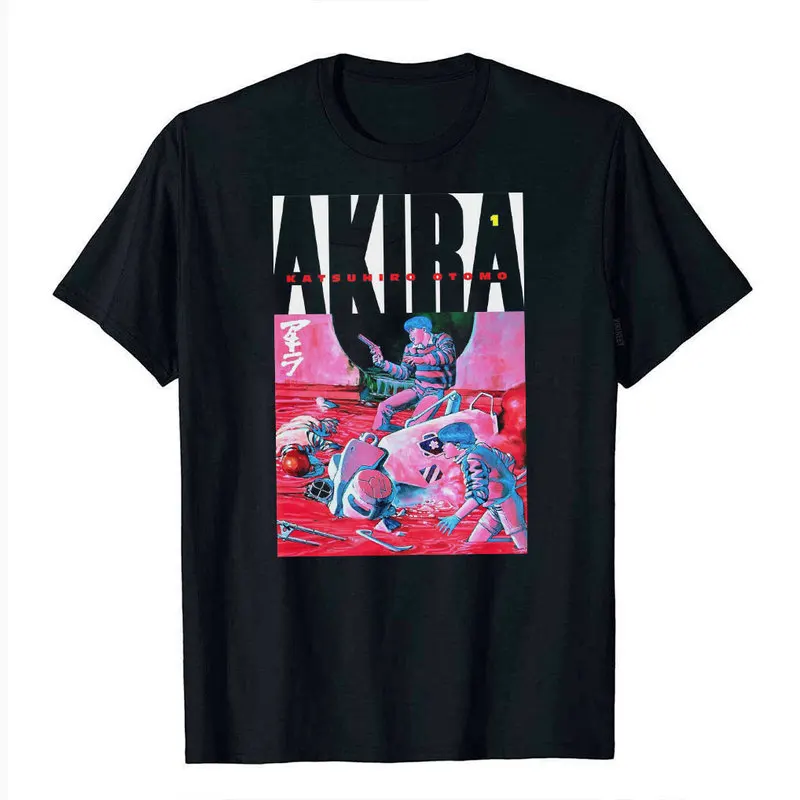 Akira Cyberpunk City Explosion Gift T‑Shirt Katsuhiro Otomo Retro Manga Shotaro Kaneda Neo‑Tokyo Anime Print Short Sleeve Tops
