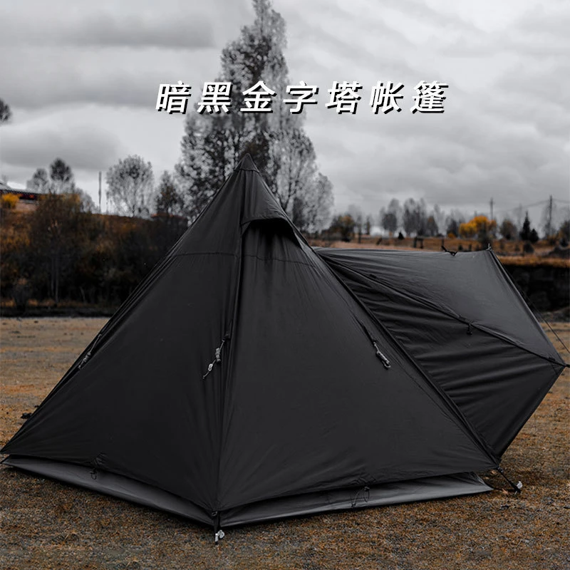 

Pyramid Top Tent Outdoor Camping Portable Foldable Front Hall Waterproof Indian Double Layer Tent