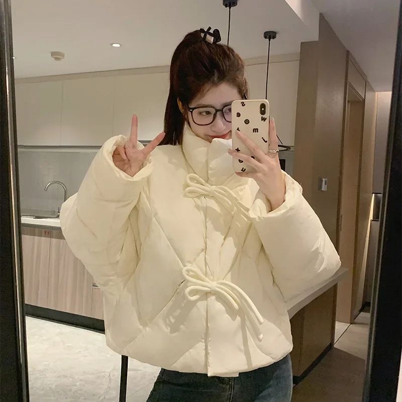 Cotton Jacket Women\'s Short 2024 Winter New Design Sense Niche Small Korean Ins Student Bread Jacket Loose Jacket Trend