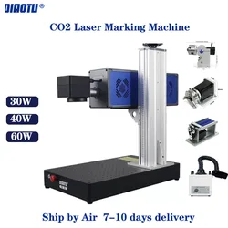 CO2 Laser Marking Machine 40W  CO2 Laser Engraving & Cutting Machine High Power  Laser Marking Machine Wood Leather Cloth Design