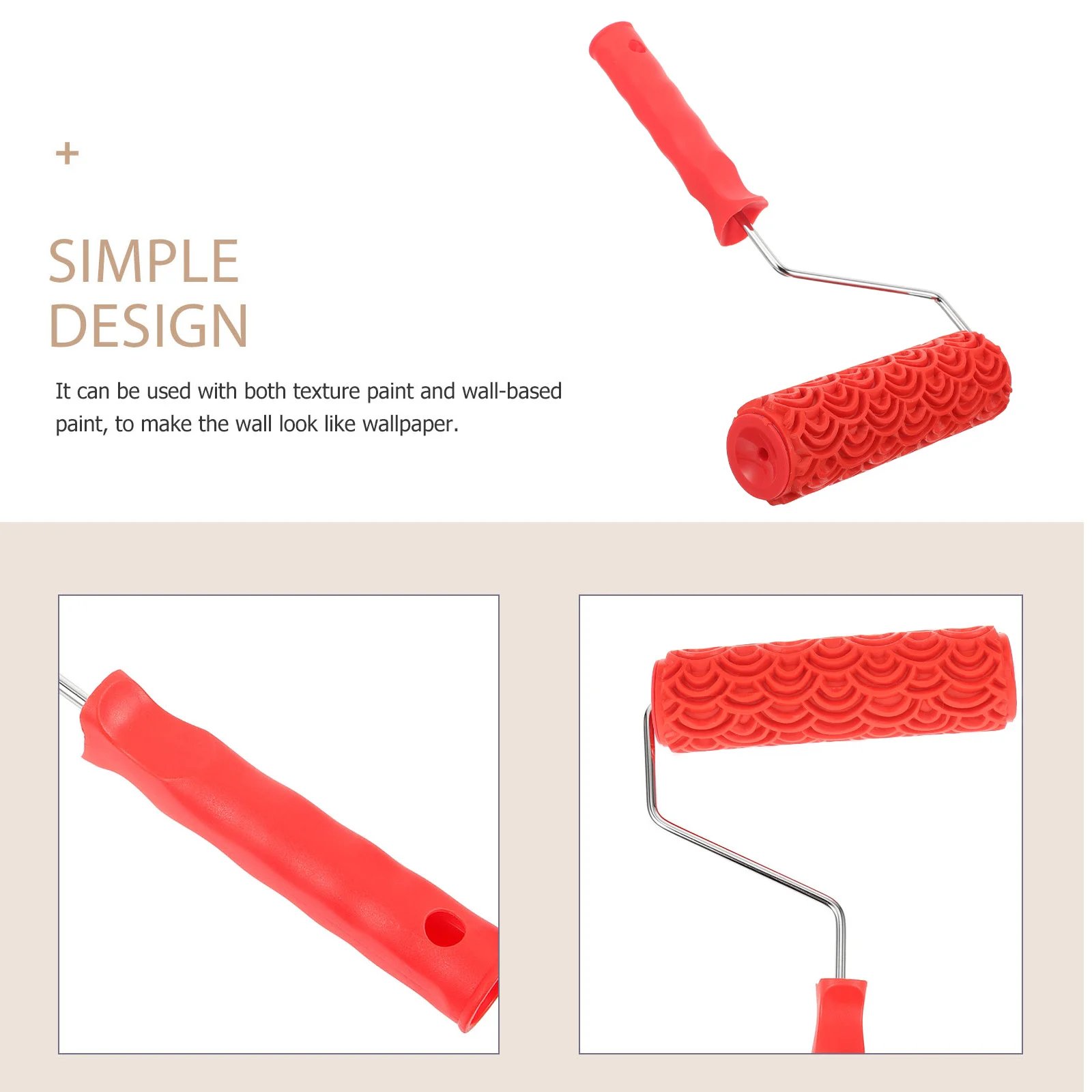 محكم رولة دهانات النقش الملمس الجدار الديكور DIY بها بنفسك منقوشة المطاط دائم مقاومة للاهتراء نسيج واضح قابلة لإعادة الاستخدام