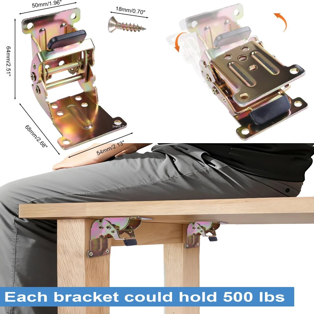 2/4PCS 접이식 다리 힌지 브래킷 0-90-180도 - Corner Bracket Angle 리뷰 및 가격