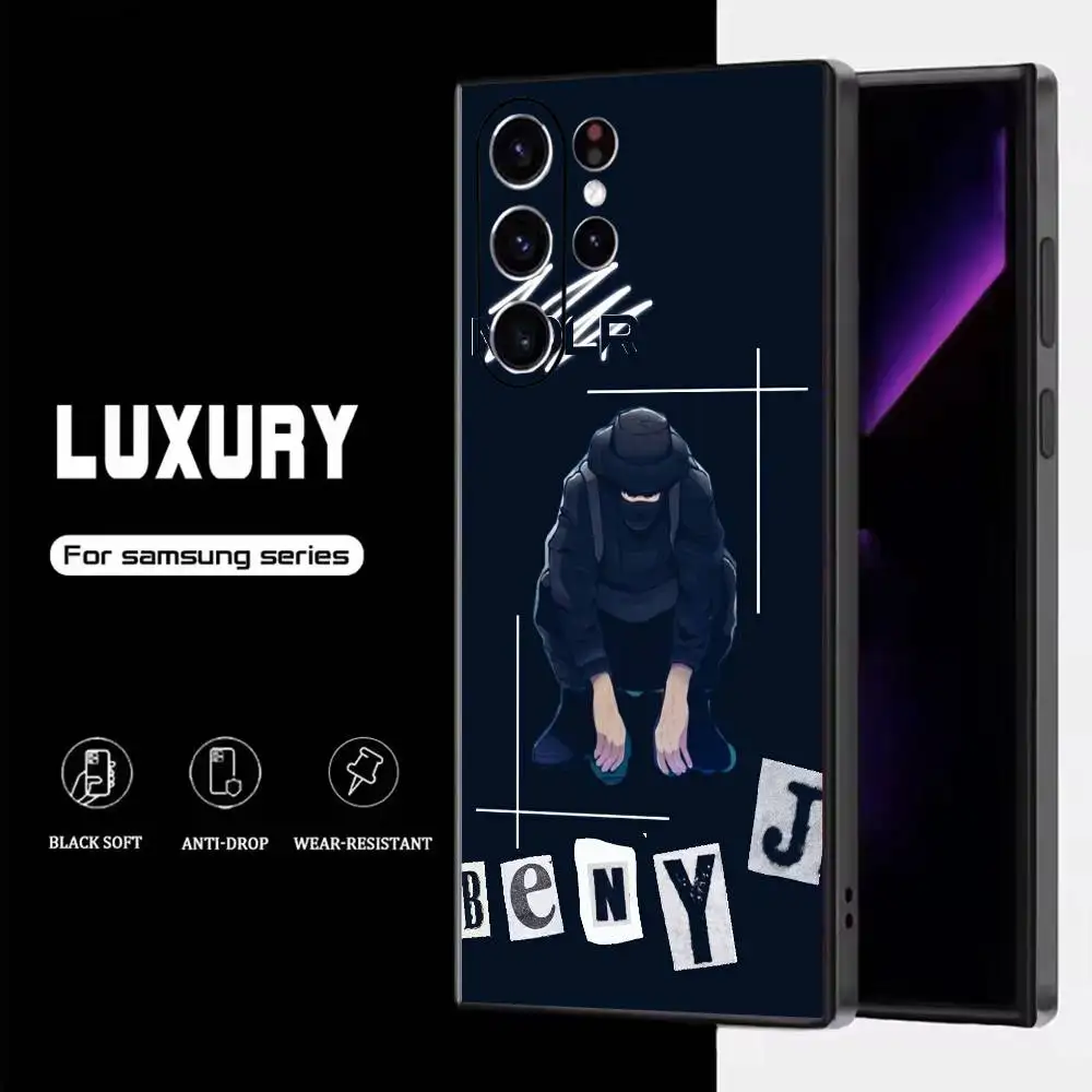 Rapper B-BENY JR Phone Case For Samsung S25,S24,S23,S22,S21,S20,S10,Ultra,Plus,Lite,FE,Soft Silicone Black Cover