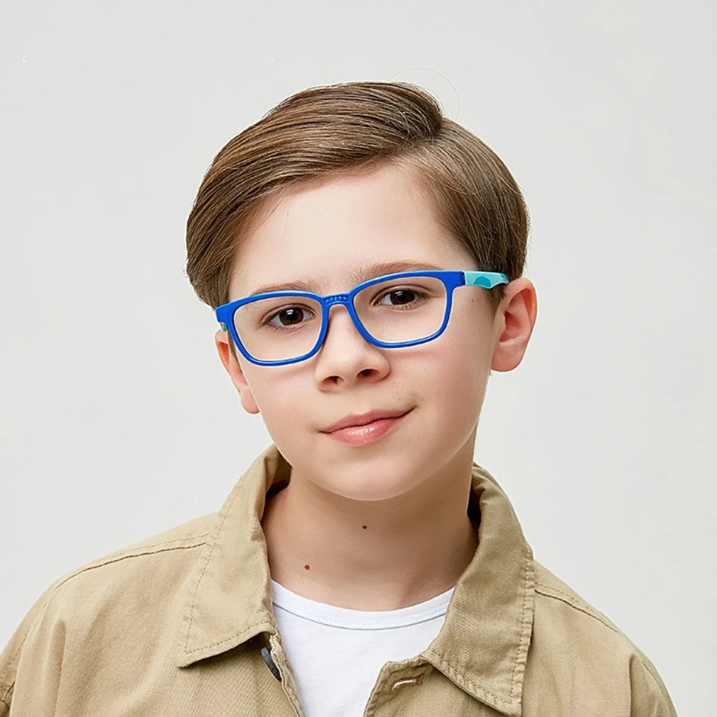 Trendy Children's Anti Blue Light Glasses Outdoor Black  Baby Silicone mirror legs Eyewear Girl Boy Eyeglasses