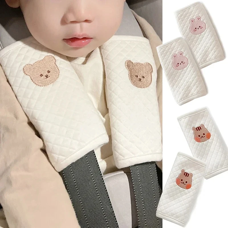 Baby Car Seat Belt Shoulder Protect Cover Children\'s Cartoon Seat Baby Strap Cover Anti-Wear Prevent Strangulation Cover