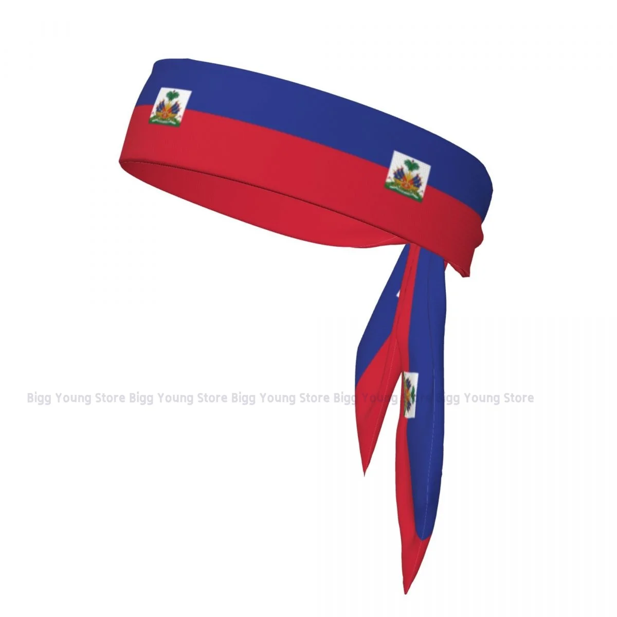 Haiti Flag Head Tie Sports Headband Athlete Sweatbands Head Wrap For Working Out Running Yoga view 2