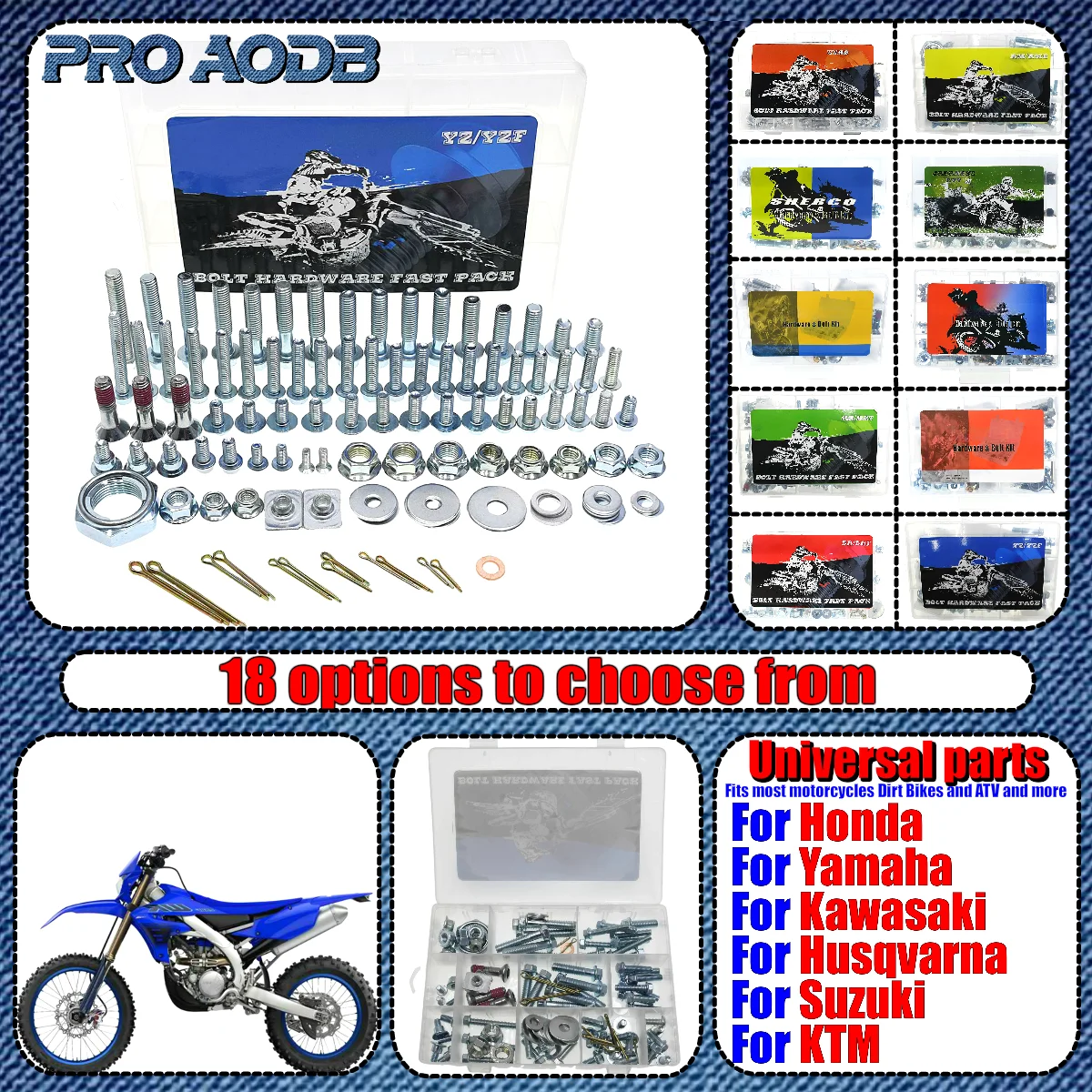 

Motorcycl Hardware Bolt Full Plastics Fastener Kit For YAMAHA For HONDA CR CRF CRF-R CRF-RX CRF-X 2003-2025 Dirt Bike