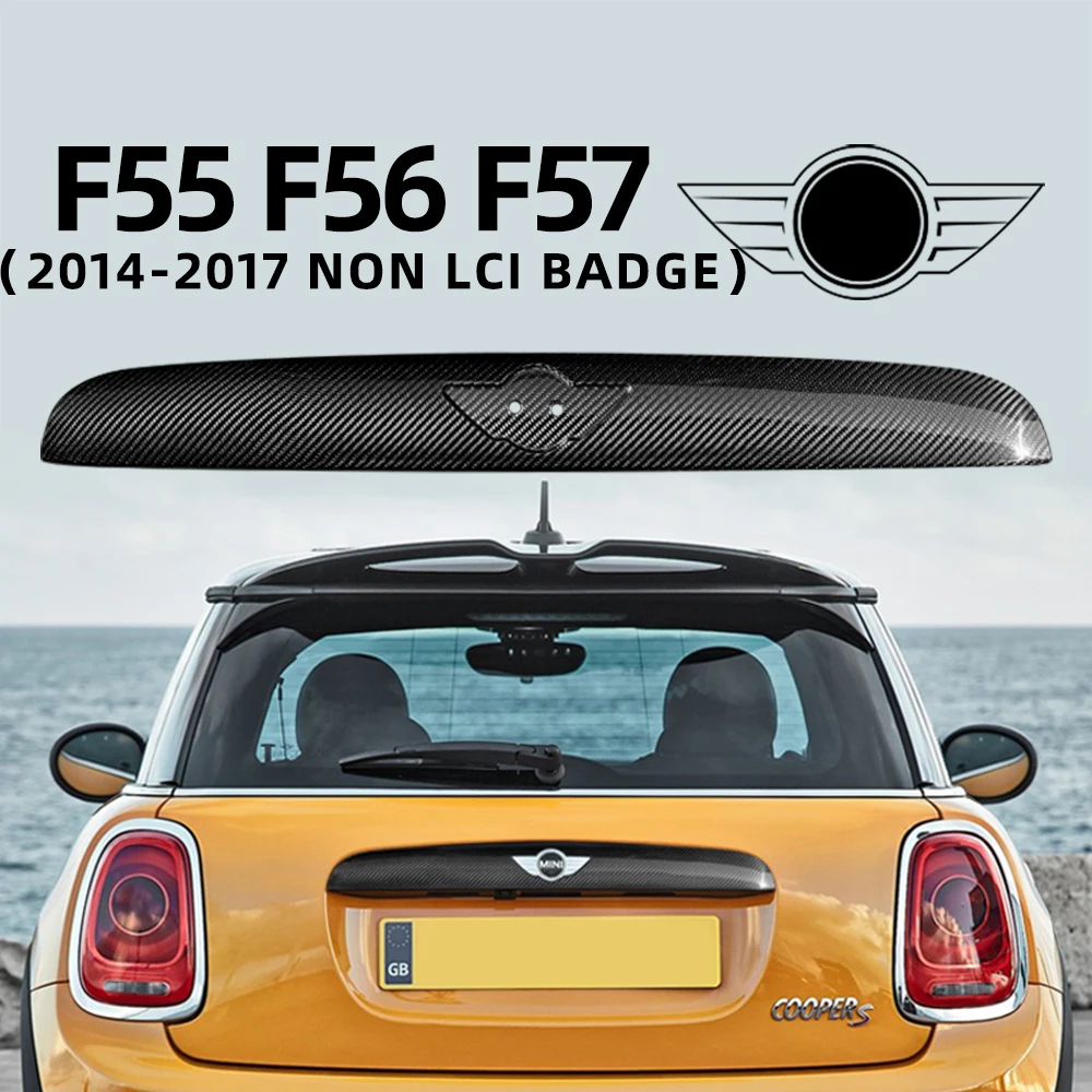 Brand New Real Carbon Fiber Material Mold Treatment Rear Trunk Tailgate Boot Handle Cover Gen 1 For Mini Cooper F55 F56 F57