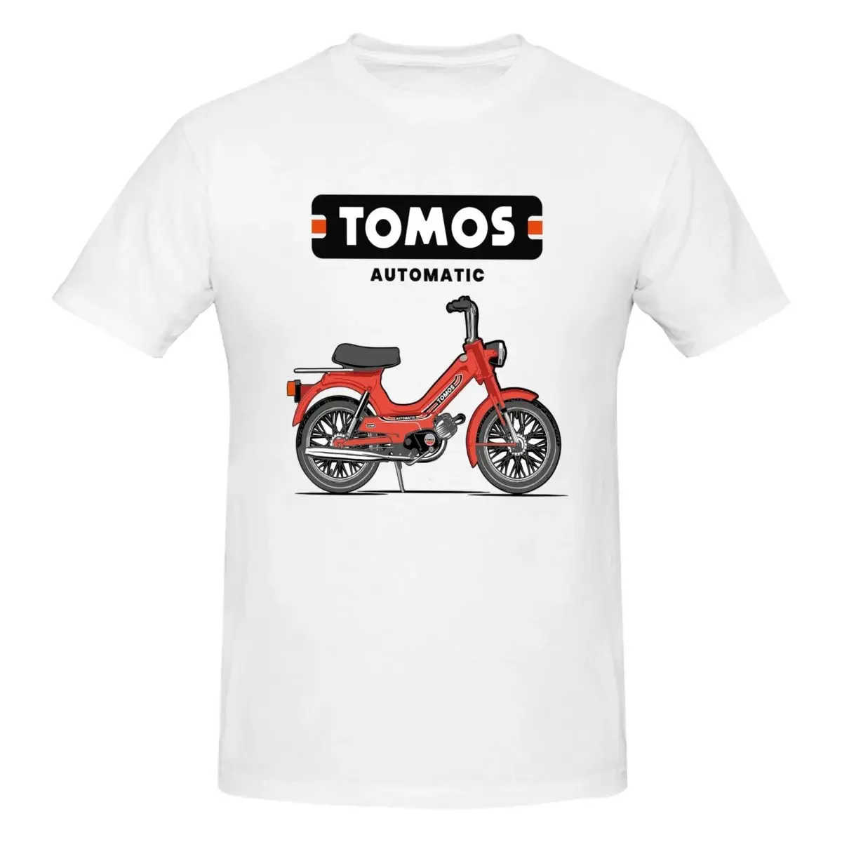 Tomos Automatic - Red 100% Cotton T-shirt Male Oversized T Shirts Men Round Neck Short Sleeve S-6XL