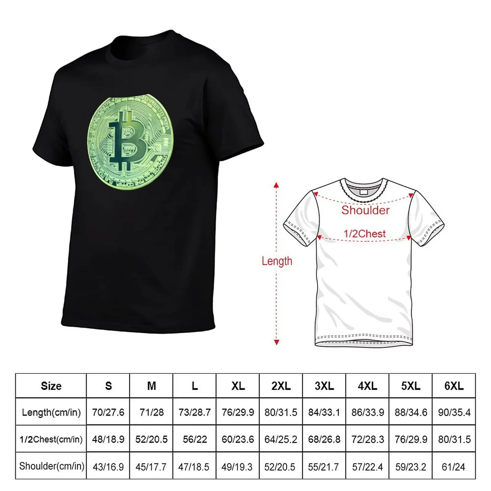 Mint Green Bitcoin T-Shirt cheap stuff graphic shirts Men's clothing