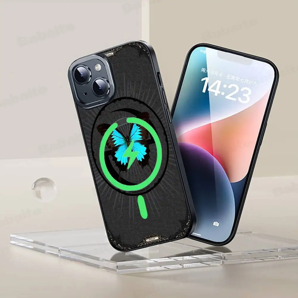 

Retro Band E-Evanescence Magnetic Phone Case For iPhone 16 15 14 13 12 11 17 Pro Max Plus Wireless Charge Cover