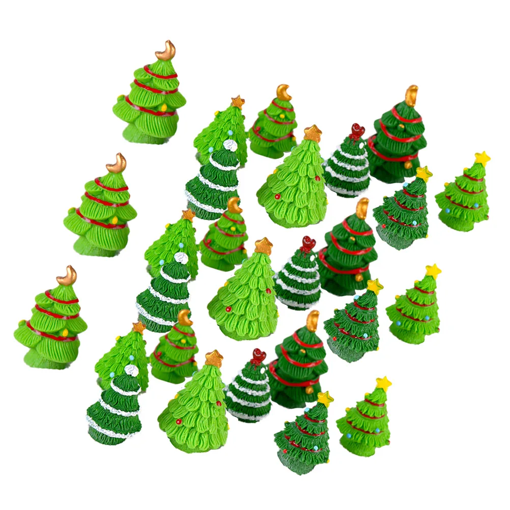 

40Pcs Realistic Resin Christmas Tree Miniature for Microlandschaft Decoration Home Office Holiday Setup Christmas Miniature Tree