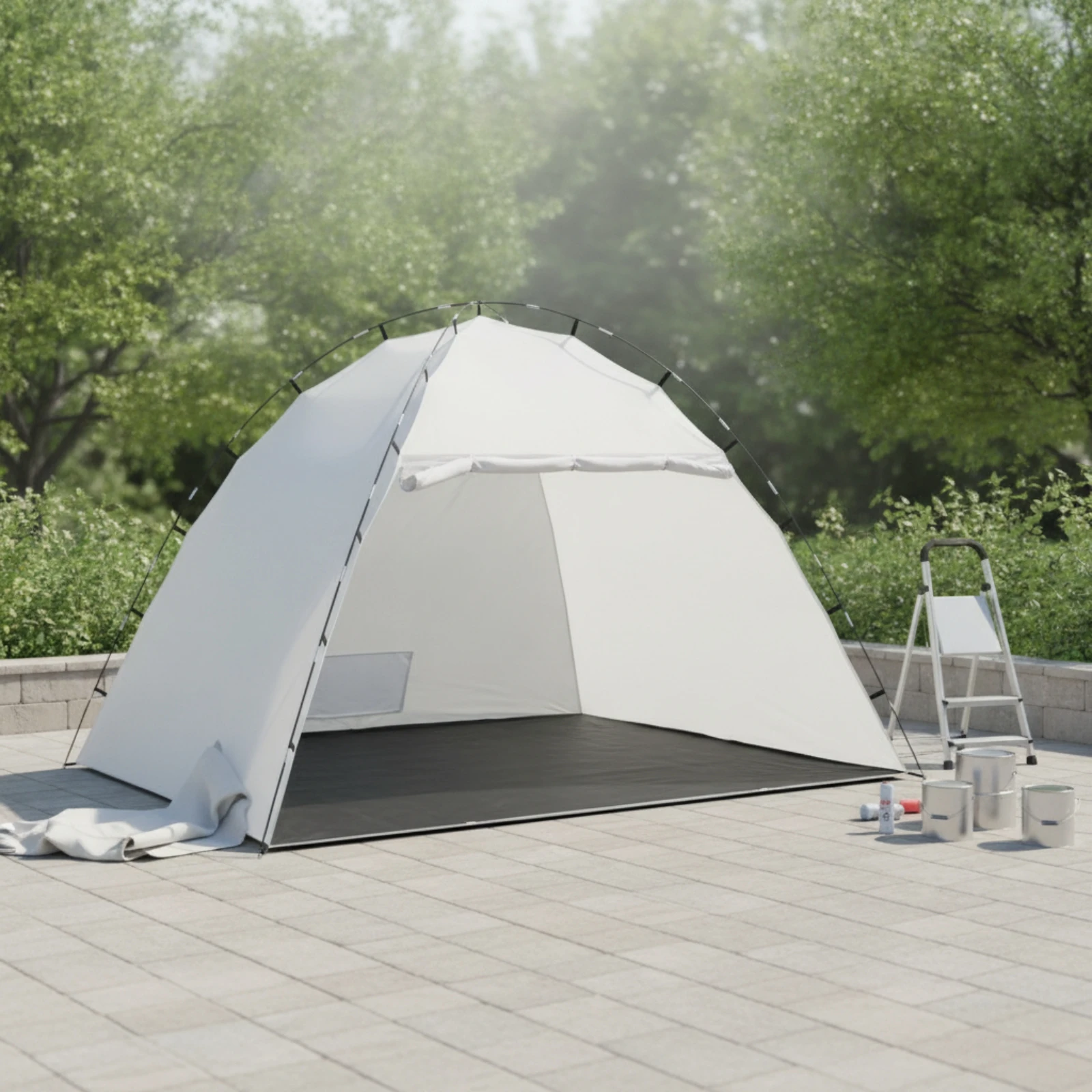 Spray Paint Tent with Floor Lightweight Spray Paint Tent Booth Compact Tear-Resistant for DIYers, Outdoor, Workshop