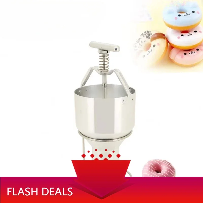 Stainless Steel Mini Manual Doughnut Maker Machine Handheld Cake Donut Hopper Dropper Cake Maker