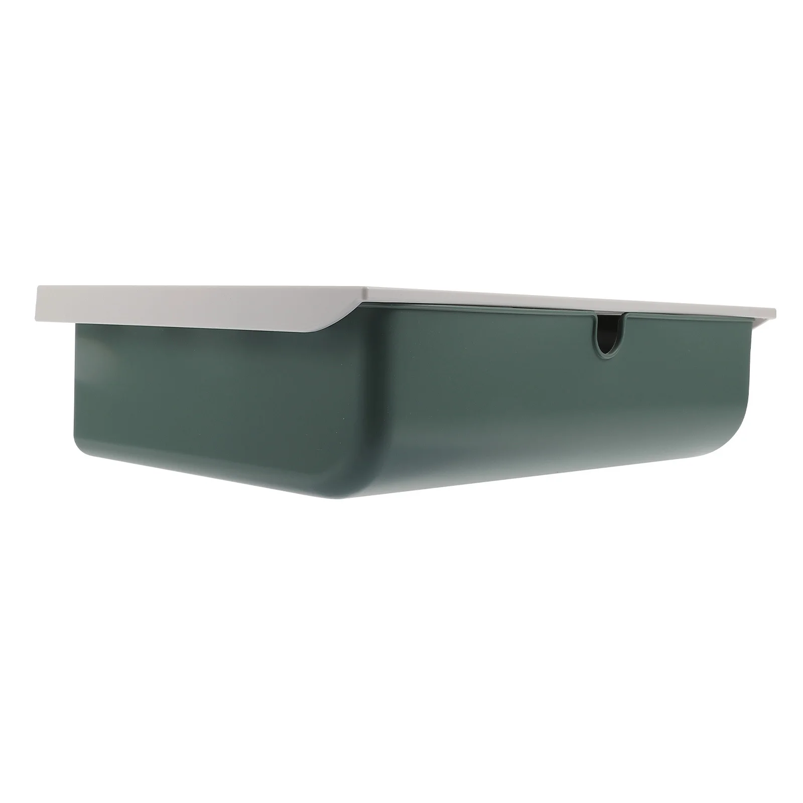 

1pc Under Desk Storage Box Drawer Type Organizer Adhesive Container For Pens Cables Papers Under Desk Stationery Holder