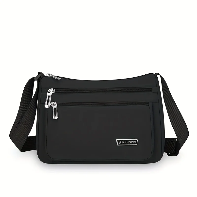 Large Capacity Fashionable Crossbody Bag, Nylon Fabric Versatile Shoulder Bag, Simple Multi-layer Commuting Women's Bags