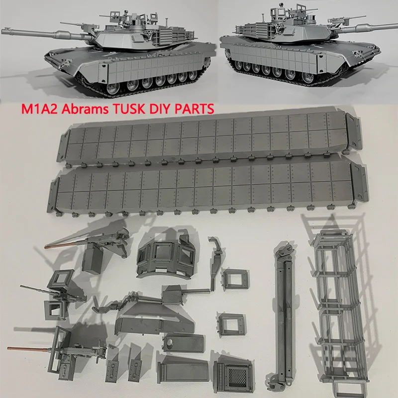 

DIY Parts Full Metal M1A2 Abrams TUSKI RC Tank Upgrade Spare Part for Henglong 1/16 Plastic 3918 Tank Toucan Accessoriess Toys