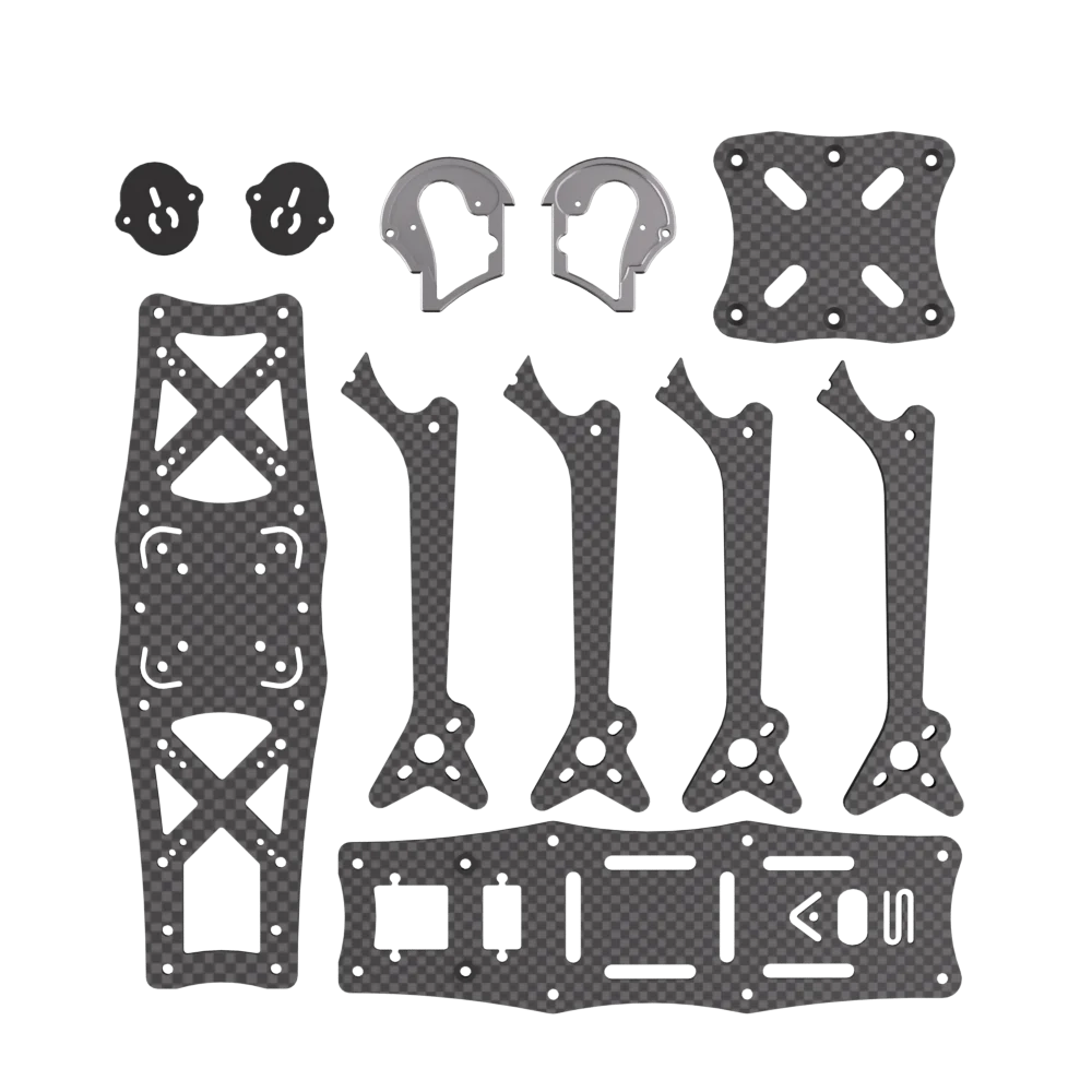 AOS 5 V5.1 FPV Frame Replacement Parts for middle plate/top plate/bottom plate/4pcs arm/1pair CNC camera side plates